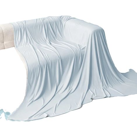 Couverture rafraîchissante, design léger, confort polyvalent, 120x200cm-a, Bleu (1/2)