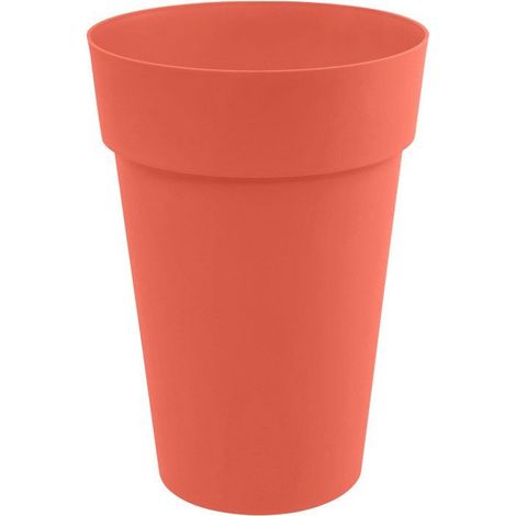 EDA - Pot de fleurs Rond haut- Toscane - Ø 46 x H 65 cm - Intérieur / Extérieur - 67 L - Orange Terre Battue (1/2)