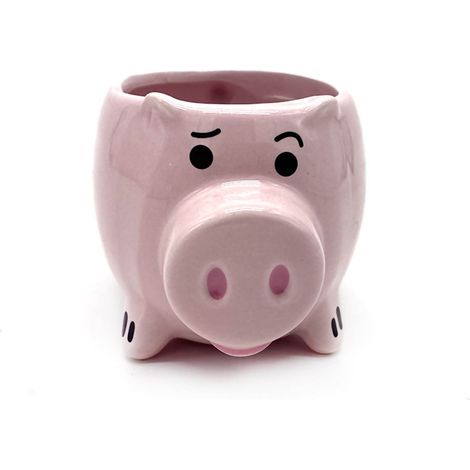 Mug à café cochon 3D rose fantaisie, mignon, en céramique, tasse à café ou à thé amusante en porcelaine pour la maison et l'intérieur (1/5)