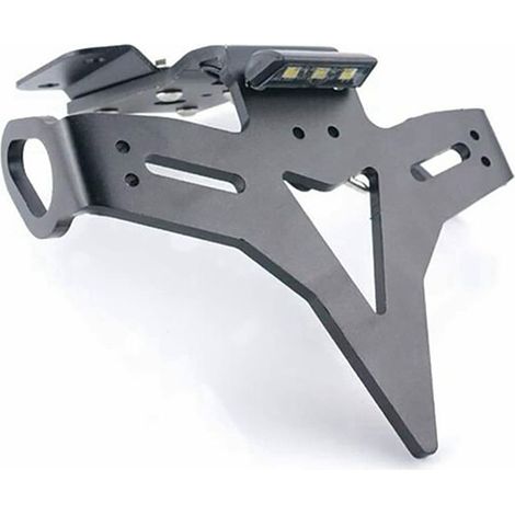 Suitable for Yamaha MT07 and FZ07 motorcycles 2013-2019, modified license plate frame with lights and short tail plate. (1/4)
