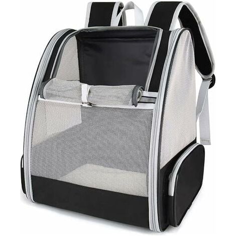 Sac de transport pour chien et chat – Respirant, pliable – Dimensions 38x32x42cm – Charge max 10kg – Sangle de sécurité intérieure (1/5)