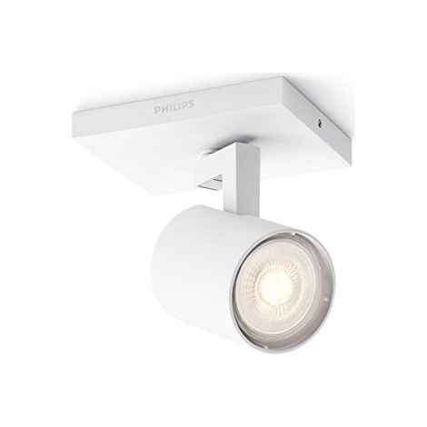 Philips LED Runner, Lampadario a Faretto, 1 Punto Luce, Attacco GU10, 3.5W, Bianco (1/4)