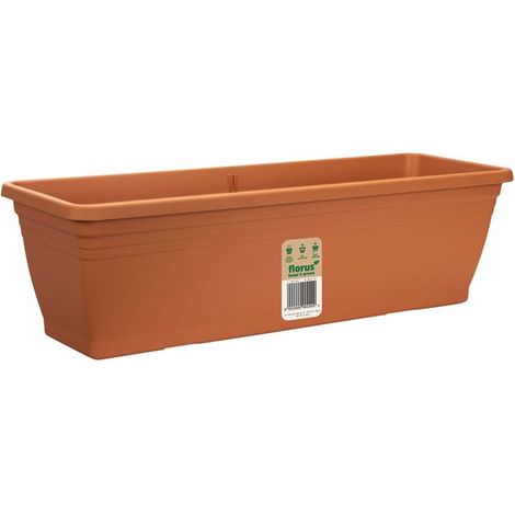 Florus Mediterran Campana Balconnière 50 - Beige - L 49 x B 18.5 x H 17 cm - Balcon - 100% recyclé