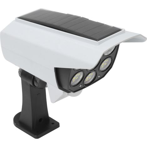 Fausse lampe de surveillance solaire LED haute luminosité, simulation de caméra factice, lampe de rue IP64 (1/5)