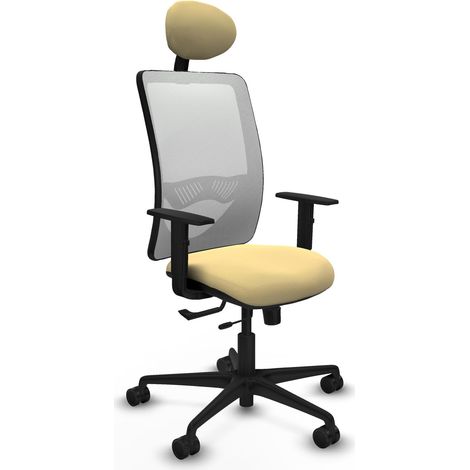 Silla de oficina piqueras y crespo Zulema crema confort ajustable (1/2)