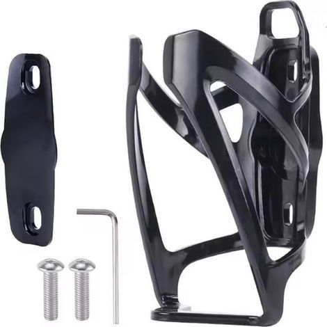 Porte-bidon pour vélo - 13,6 x 7,5 cm - Noir - Compatible avec les porte-bidons Apple AirTag - Adaptateur et kit de fixation inclus (1/5)