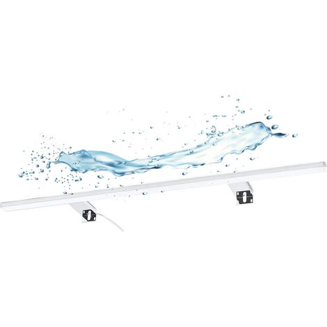 Focco Esther LED Spiegel Wandleuchte 80x2,9 cm 5700 K Weiß, 10 W, IP44, Chrom (ESTHER800NEW) (1/5)