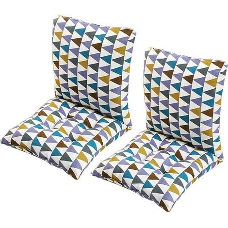 Sitzkissen mit Rückenlehne – 2er-Set, 40x40 cm, dicke und atmungsaktive Sitzfläche, ideal für Komfort, mehrfarbig.