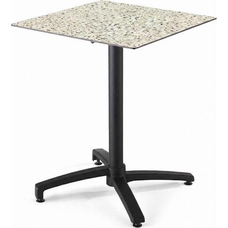 Table de terrasse 70 cm inclinable stratifié terrrazzo (1/5)