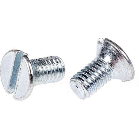 Vis à métaux RS PRO M3 à tête Fraisée fendue en Acier, 6mm ( Prix pour Sachet de 100 )