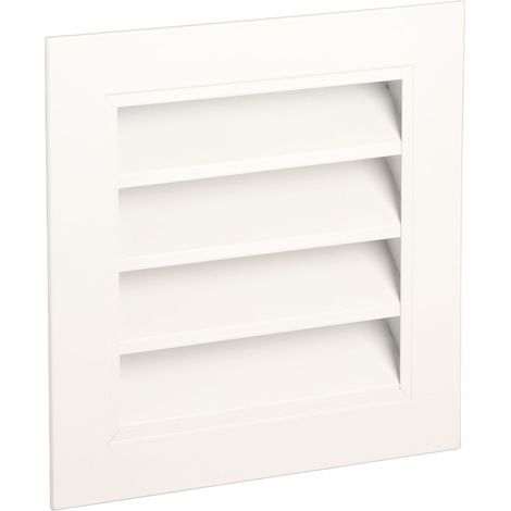 Grille d'aération de pignon en alliage d'aluminium 9,8 x 9,8 po, étanche à la pluie, pour abri de jardin, plafond ou mur. (1/5)