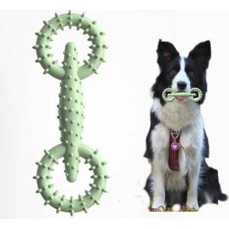 Anneau à mâcher pour chien - Jouet à mâcher pour chien, bâtonnet pour dents de chiot, planche à mâcher pour chien (vert) (1/3)