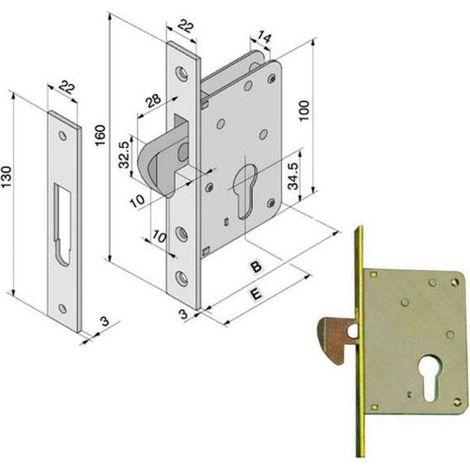 Serrure pour bois intérieur 025.50.00.0 Welka