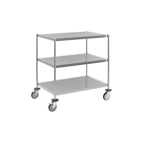 Kongamek  Carrello a ripiani in acciaio inox  saldato  lungh x