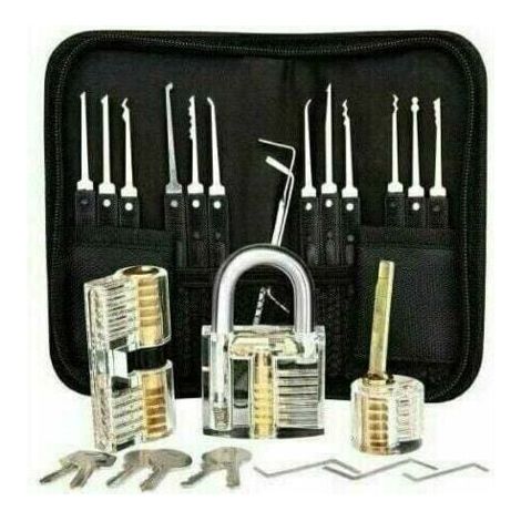 Kit de crochetage professionnel, 26 kits de signature de mot de passe avec 3 kits transparents de crochetage de cadenas Pour les professionnels (1/4)