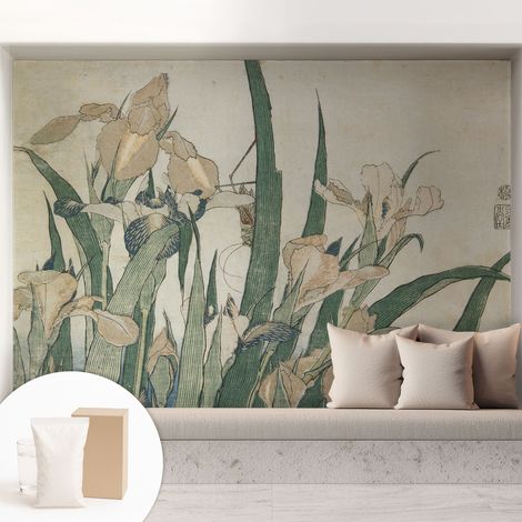 Fototapete Vliestapete mit Kleber - modern Wohnzimmer - Wanddekoration - einfach anzubringen Zarte Iris 208x146 cm (1/5)