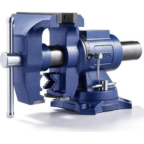 Étau d'Établi Rotatif 360° Mâchoire 165 mm Ouverture 125 mm Fonte Ductile QT450 avec Enclume pour Métal et Tubes (1/5)