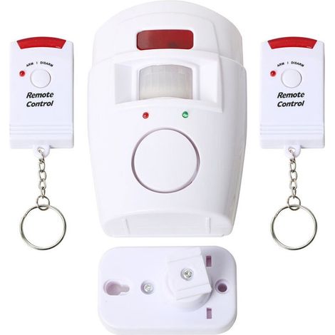 Alarme de détecteur de mouvement de sécurité à la maison de capteur de mouvement infrarouge PIR sans fil. Kit de système d'alerte à piles pour entrepot de garage d'allée de résidence intérieure (1/3)