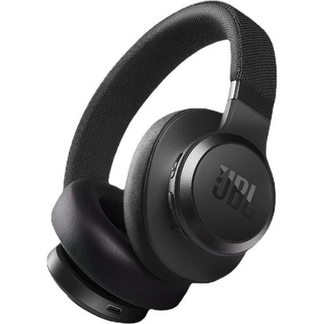 Casque Bluetooth JBL LIVE660NC à réduction de bruit active, casque circum-auriculaire avec micro, noir
