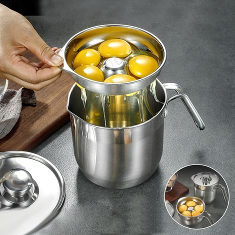 premium 304 stainless steel egg separator — Easily separate yolks from whites. (1/5)
