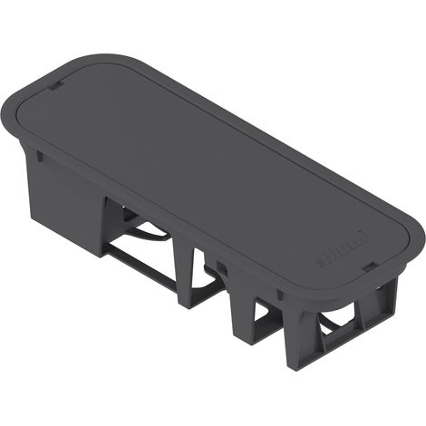 Blum Z10NG000 SERVO-DRIVE Netzgeräthalterung, Schubladenöffner Schubkastenantrieb Schrankauszug, sanftes Öffnen, Kunststoff tiefgrau, 271,6 mm