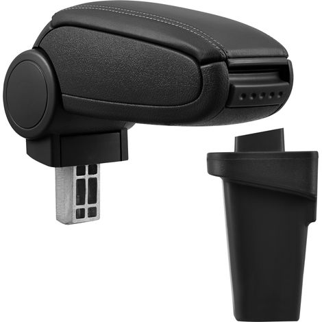 [pro.tec] Bracciolo centrale - Poggiabraccio con vano portaoggetti - imbottito - in similpelle - nero - Ford Focus 3. generazione (1/5)