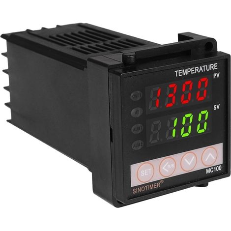 Thermocouple Universel de Sortie analogique 0-10V, Thermostat de contrôleur de température PID numérique d'entrée PT100 for la Chaleur Froide avec Alarme - Facile à Utiliser (1/5)