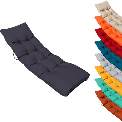 Linxor – Coussin de bain de soleil capitonné 185 x 60 cm – Résistant aux tâches et à la chaleur – Ultra confortable – Pour transat