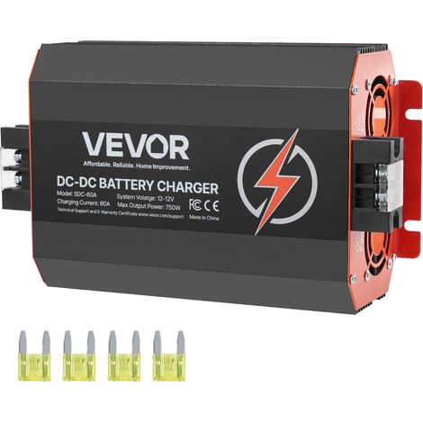 Chargeur de Batterie CC à CC 12 V 60 A 750 W pour Batteries Plomb-acide, Lithium, AGM, GEL, Facile à Installer, Chargeur Intelligent Multi-étapes pour Voitures, Camping-cars, Camions, Bateaux (1/5)