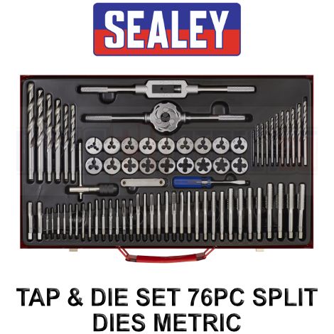 Sealey Metric Tap & Die Set Split Dies 76pc AK3076 (1/3)