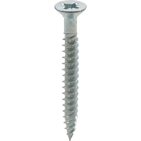 Unifix Twinthread Woodscrews Pozi Csk Head Bzp Ce - 7G X 1" - Box of 200