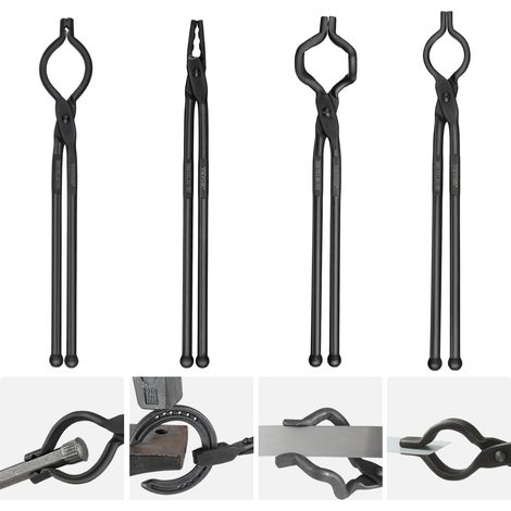 VEVOR Pinze da Fabbro 4 Pezzi 46 cm in Acciaio al Carbonio Manico Lungo Pinza Forgiata 4 Stili, Pinza Tenaglia da Fabbro Lunghezza Totale da 46cm, Pinza da Fabbro Forgiata in Acciaio al Carbonio 4 Pz (1/5)