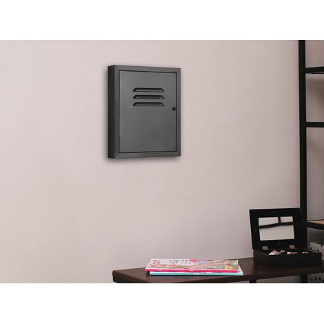 Schlüsselkasten ALICE Metall in Schwarz, Höhe 28cm (1/5)