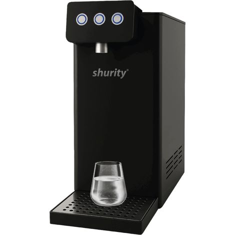 Refrigeratore acqua con Filtrazione Sopralavello 15Lt/h. Shurity Kansas Nero - 3 Vie Liscia ambiente, fredda e gassata (1/5)