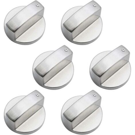 6 Pièces Boutons de Commande Universels en Métal Bouton Cuisinière à Gaz 6mm boutons de contrôle universels bouton de poêle pour cuisinière à gaz cuisinière four plaque de cuisson