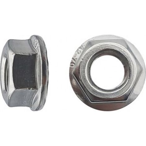 Écrou embase crantée DIN 6923 Inox A2 - 4 mm - BIVI (1/2)