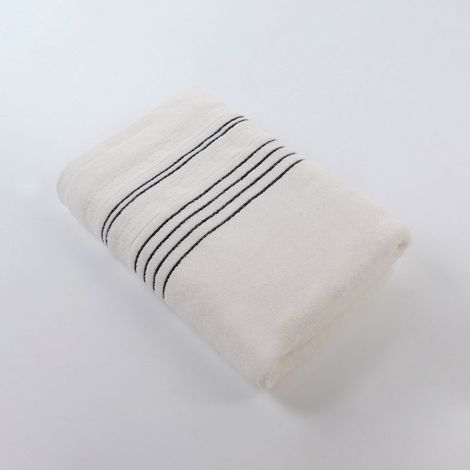 Serviette de bain extra épaisse, 70 x 140 cm, pur coton, serviette de haute qualité, serviette de bain absorbante en pur coton pour adultes, hommes et femmes, Beige 2 (1/4)
