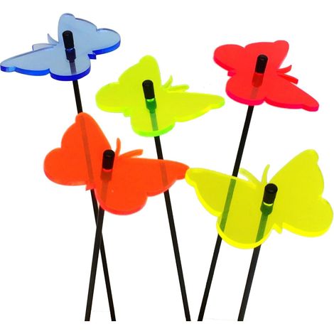 Attrape-Soleil 5 Papillons Lumineux, décoration de Jardin, Cadeau pour Parterre, Balcon ou terrasse, Couleur : YYY (1/3)