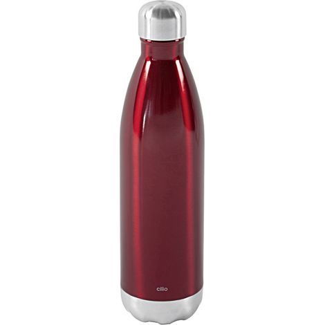 Cilio Thermosflasche aus Edelstahl, rot, 750 ml