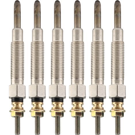 Lot de 6 bougies de préchauffage pour moteur diesel, pour Nissan Patrol (Y60) 4.2 Diesel