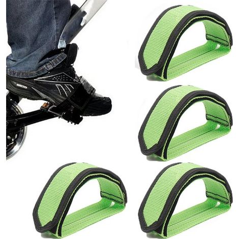 Sangles de pédales pour vélos d'appartement, 2 paires de sangles de pédales de vélo, sangles de pédales, repose-pieds, pédales de vélo de course, fermetures à sangle en nylon, cale-pieds universels, s (1/5)