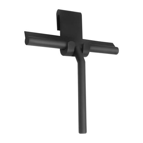 Essuie-Glace En Verre - Support Crochet - Pour Portes De Douche En Verre Sans Cadre - 35 Cm - Noir (1/5)