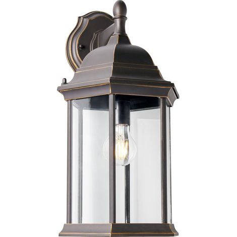 Litecraft Cameron Wall Light Traditional Large Outdoor Lantern - Antique Bronze (1/5)