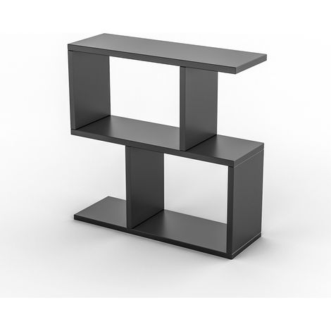 Tavolino laterale antracite con ripiano, 60x60x20 cm, per soggiorno minimalista o ufficio (1/5)