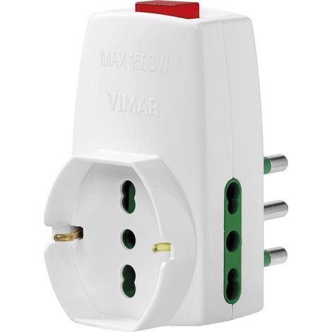 VIMAR - 0P00331.B Adattatore S17+2P17/11+univ+inter.bianco