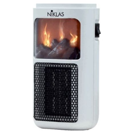 Termoventilador PTC de apoyo 2000 W – Fuego con termostato ambiente – Niklas