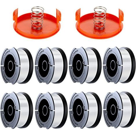 12 Pack Bobine Fil Coupe Bordure Black Et Decker Coupe Bordures, 0.2cm Bobine De Fil Debroussailleuse(8 Fil Coupe Bordure,2 Couvercle,2 Ressort).. (1/4)