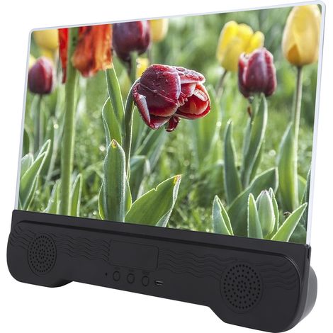 14-Zoll-Handybildschirmvergrößerungsgerät mit Videoverstärkerständer und Bluetooth-Lautsprecher