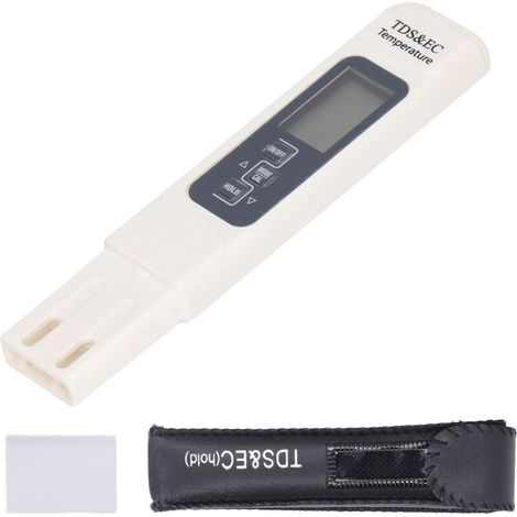 Testeur EC TDS 3-en-1, 0-9999ppm, pour eau potable, aquarium et piscine (1/5)