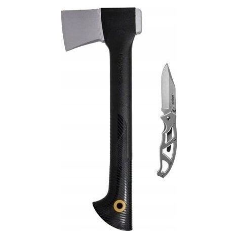 Fiskars Conjunto Hacha y Cuchillo Plegable Negro Naranja (1/3)